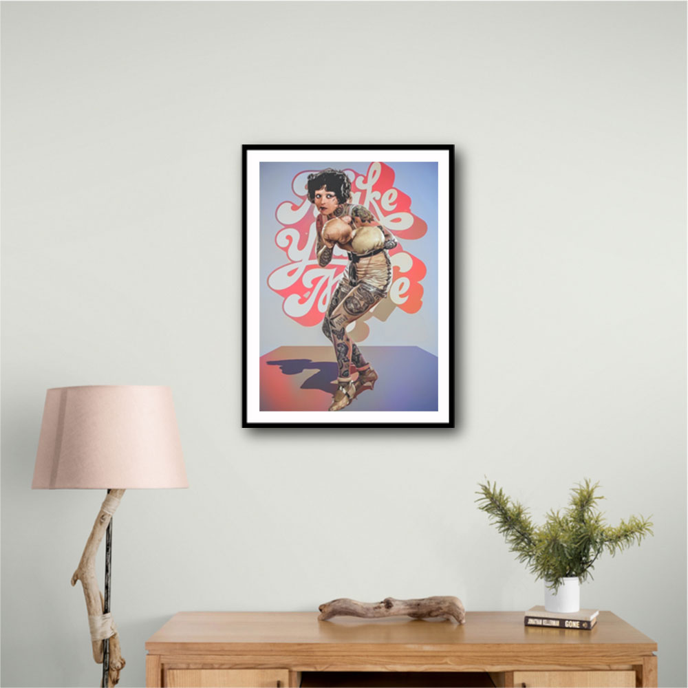 Vintage Tattoo Painting Boxer Vintage Tattoo Painting Boxer