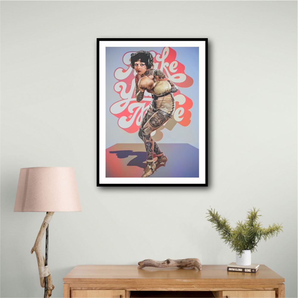 Vintage Tattoo Painting Boxer Vintage Tattoo Painting Boxer