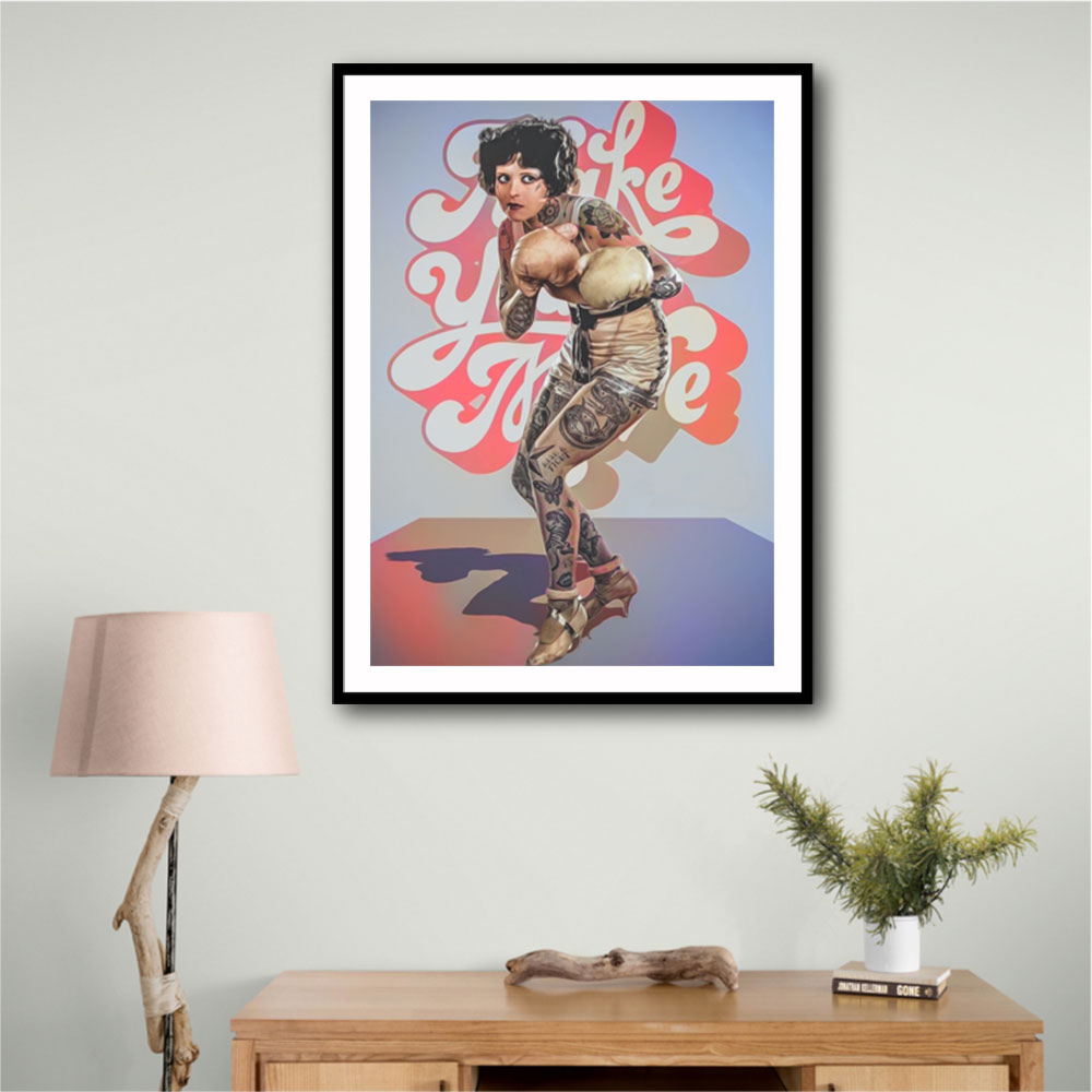 Vintage Tattoo Painting Boxer Vintage Tattoo Painting Boxer