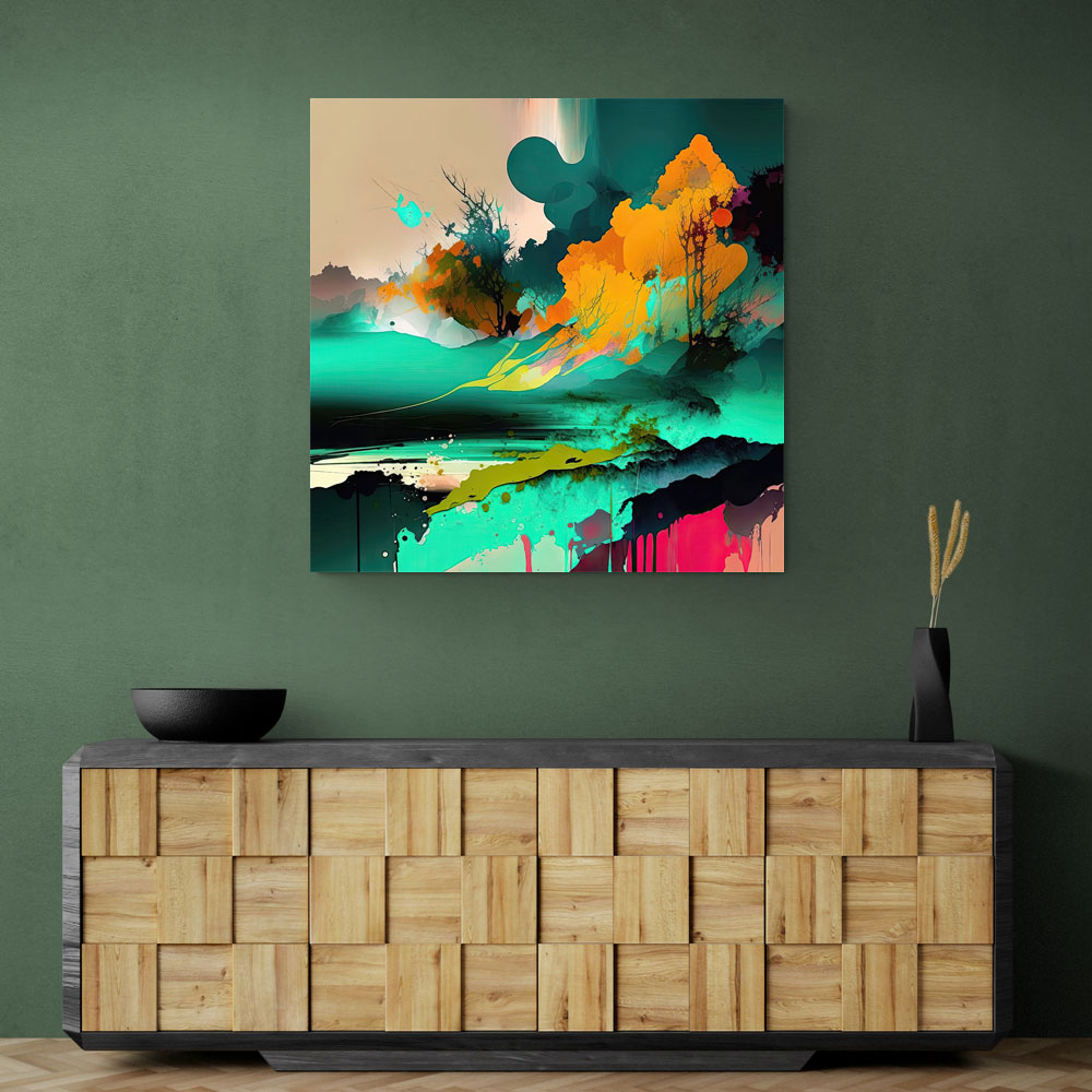 Abstract Colour Storm Wall Art