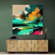 Abstract Colour Storm Wall Art