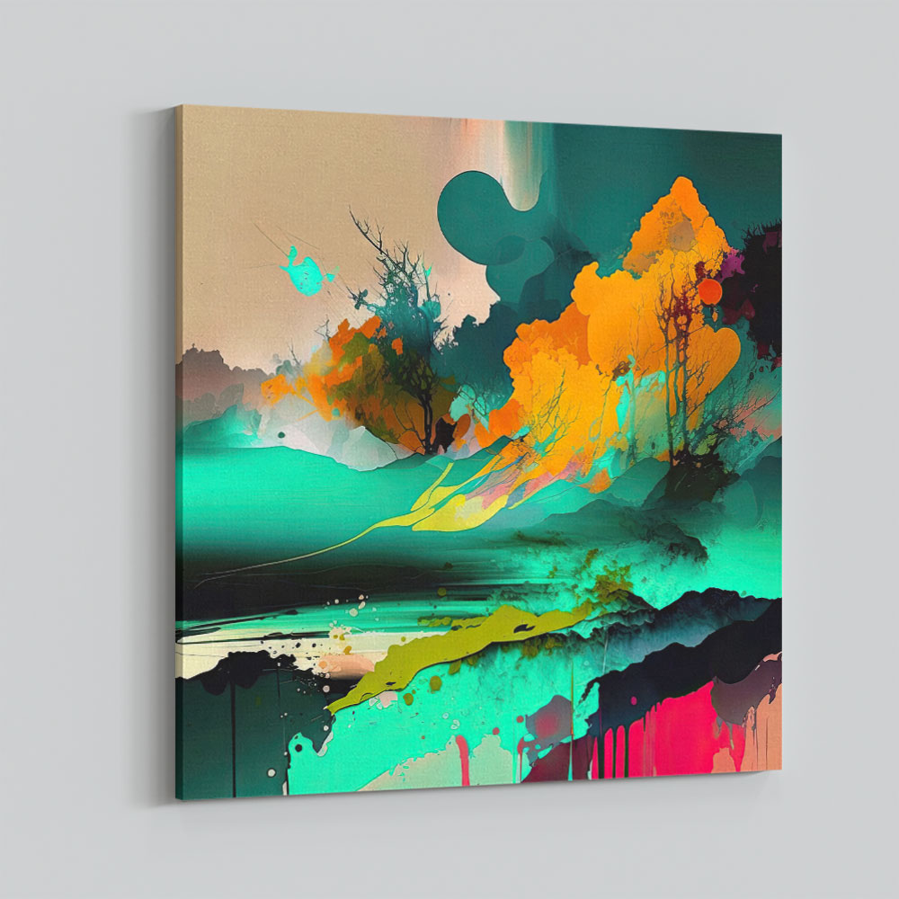 Abstract Colour Storm Wall Art