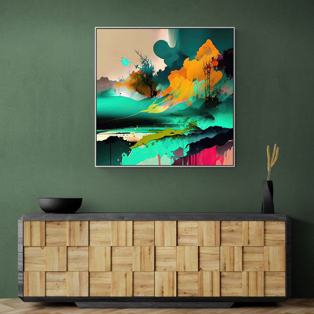 Abstract Colour Storm Wall Art