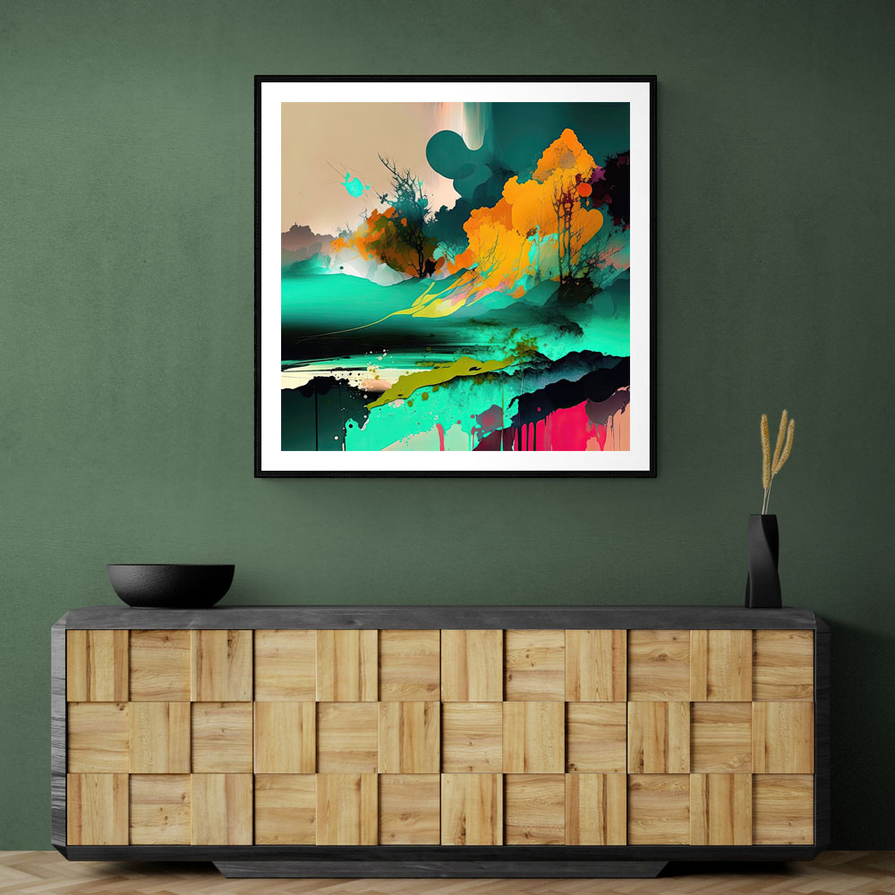 Abstract Colour Storm Wall Art