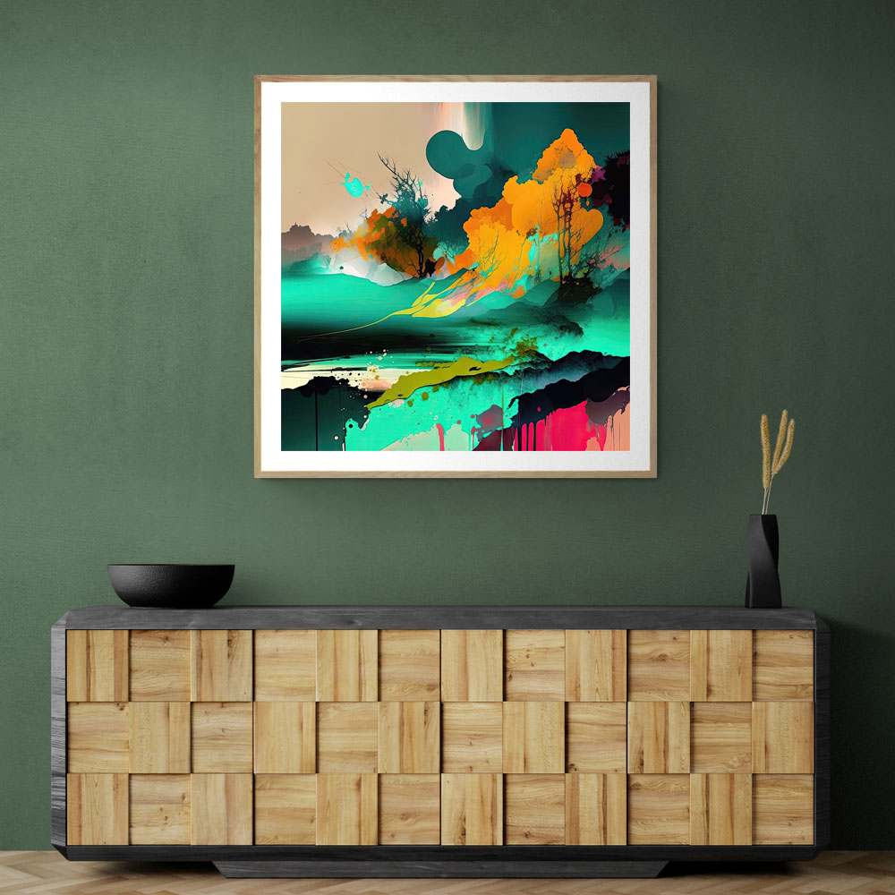 Abstract Colour Storm Wall Art