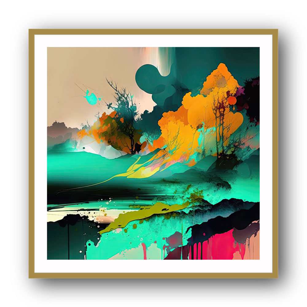 Abstract Colour Storm Wall Art