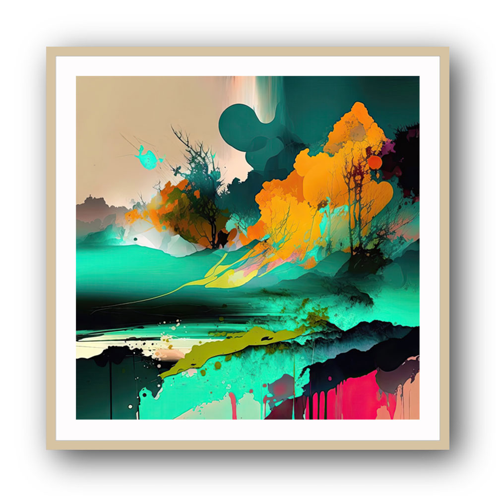 Abstract Colour Storm Wall Art