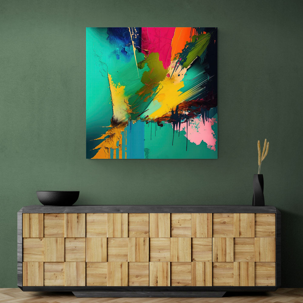 Abstract Colour Splash 3 Wall Art