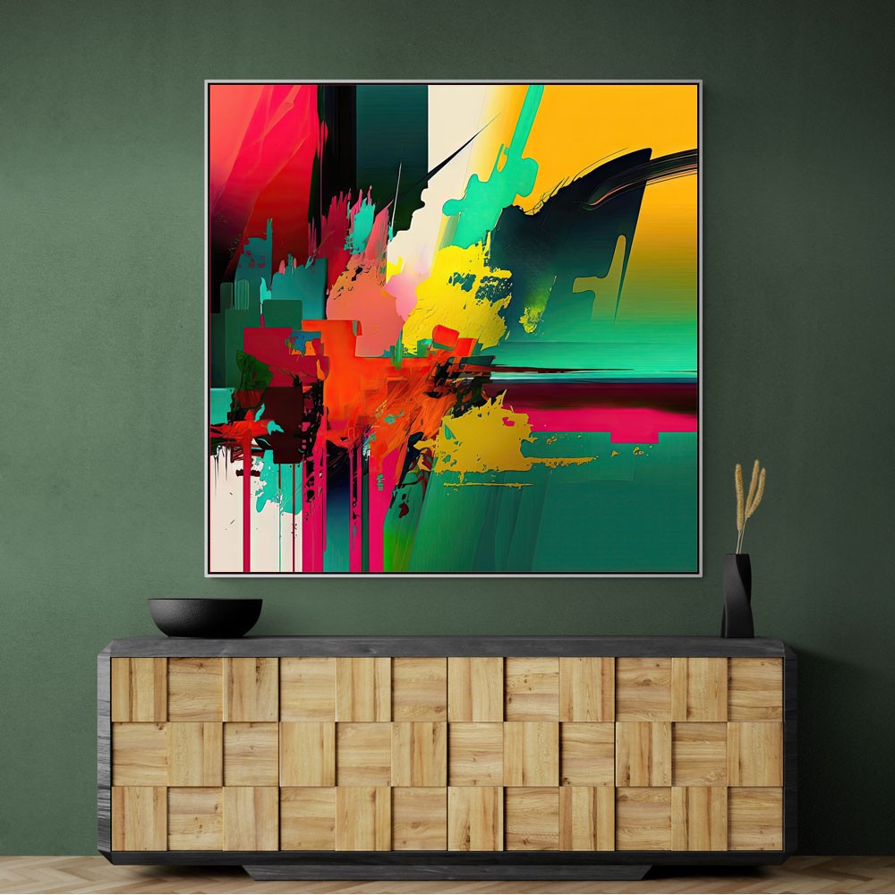 Abstract Colour Splash 4 Wall Art