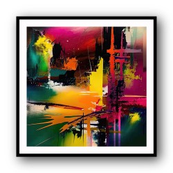 Abstract Colour Splash 9 Wall Art