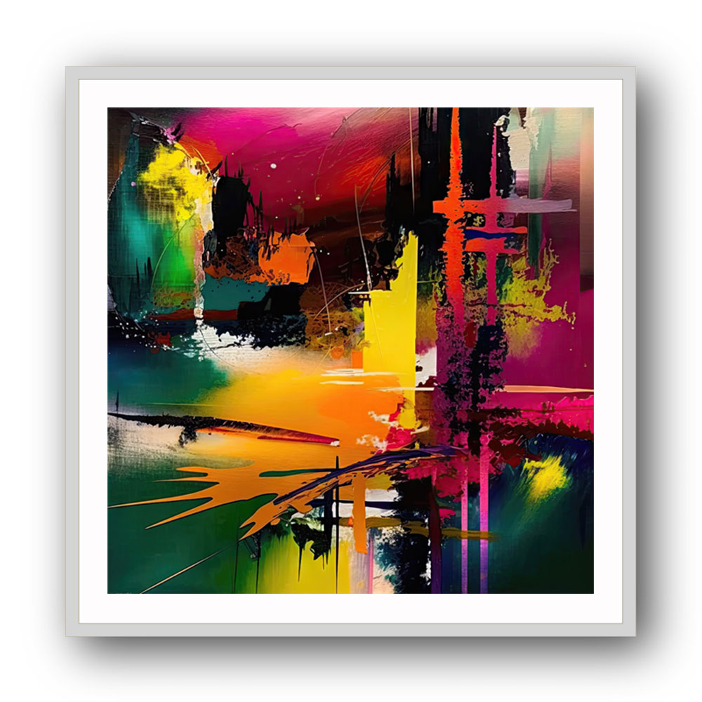 Abstract Colour Splash 9 Wall Art