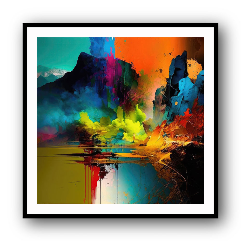 Abstract Colour Splash 14 Wall Art