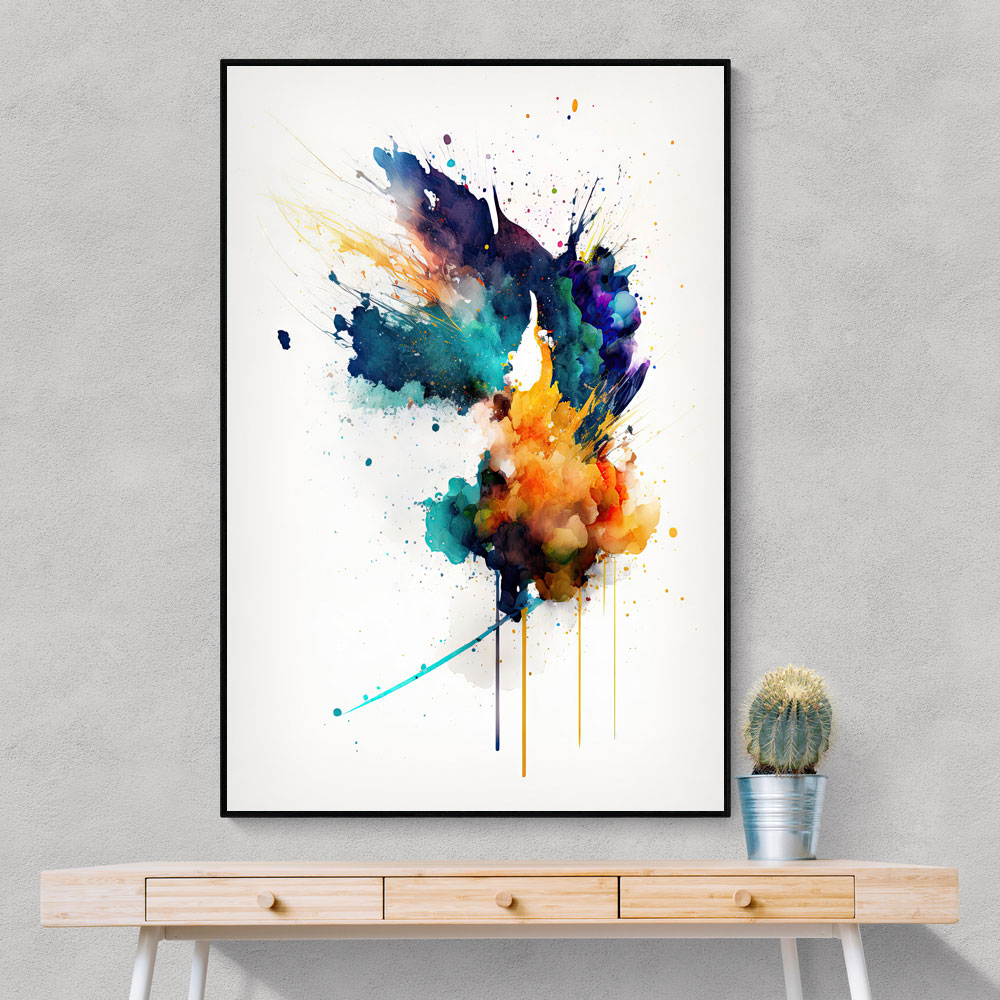 Ink Splash Abstract 1 Wall Art