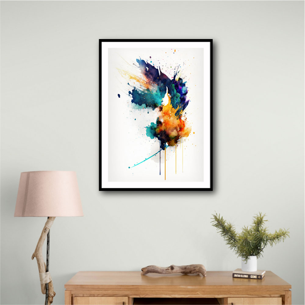 Ink Splash Abstract 1 Wall Art