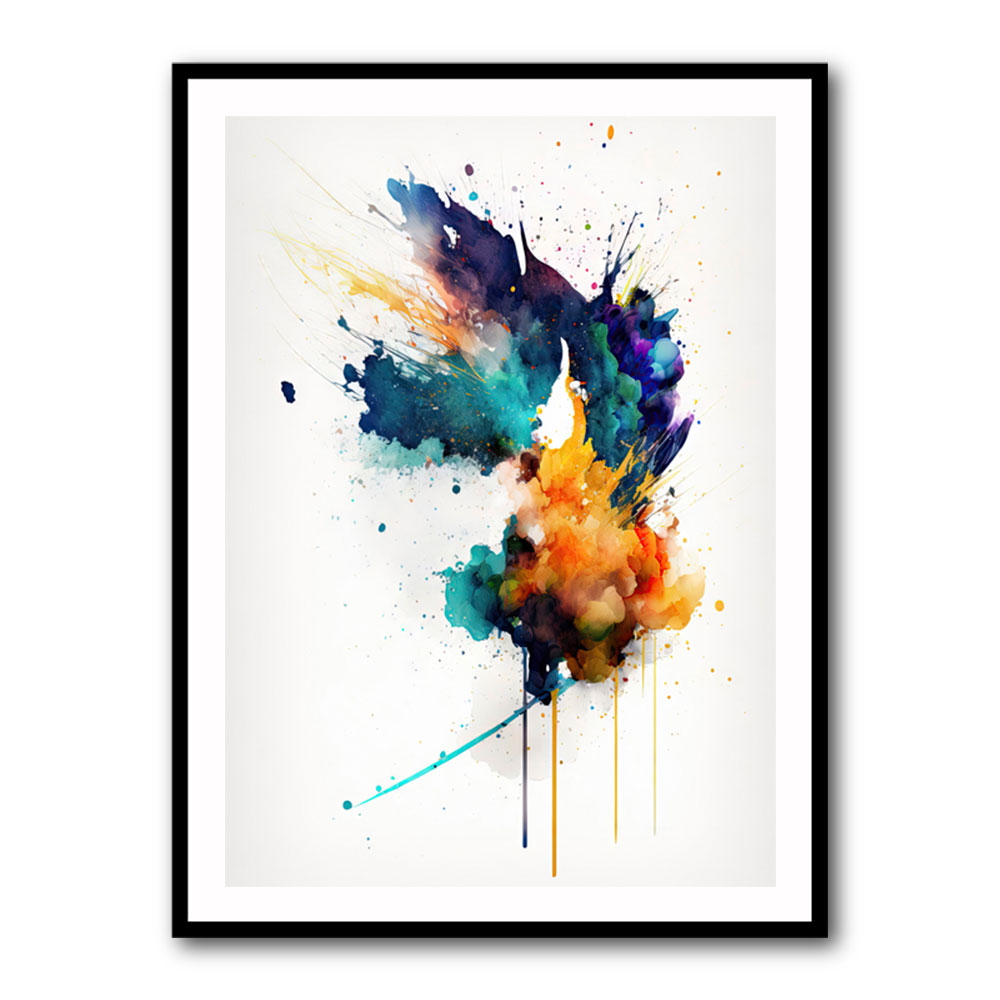 Ink Splash Abstract 1 Wall Art