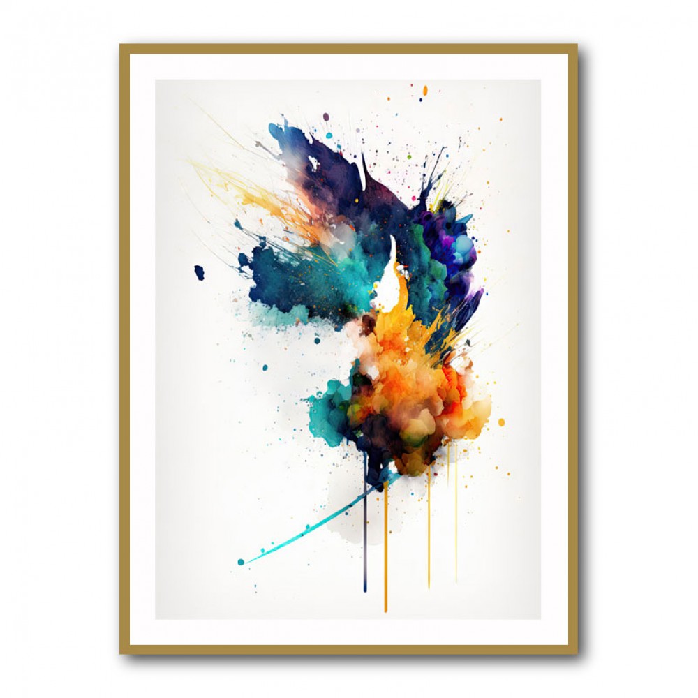 Ink Splash Abstract 1 Wall Art