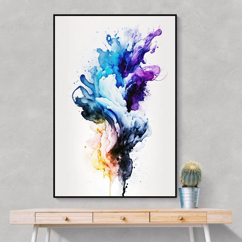 Ink Splash Abstract 17 Wall Art