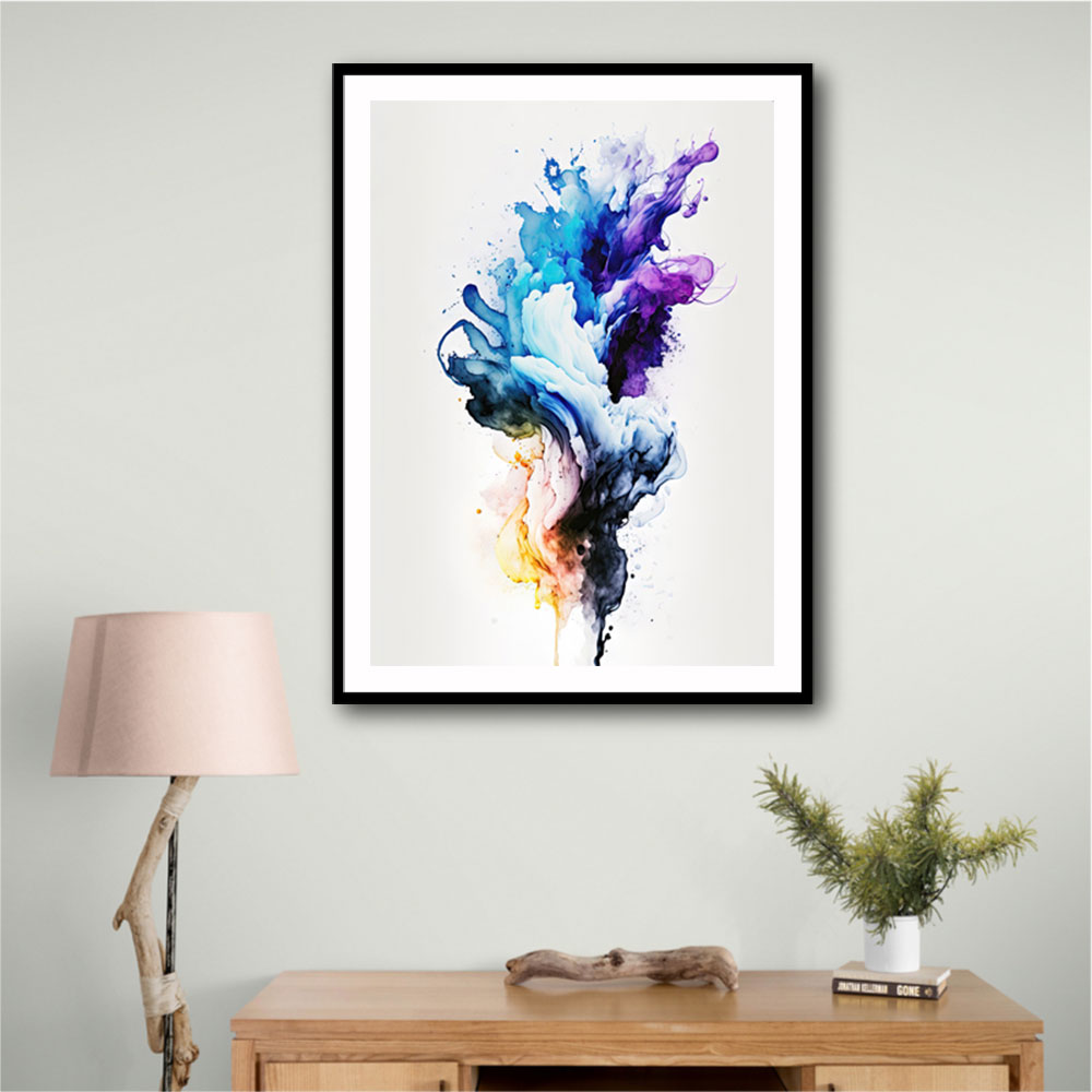 Ink Splash Abstract 17 Wall Art