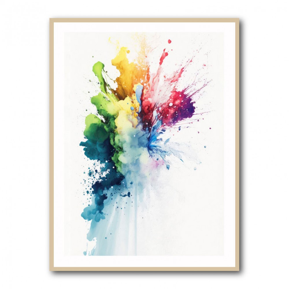 Ink Splash Abstract 22 Wall Art