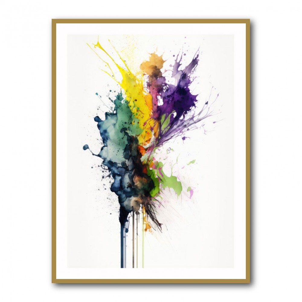 Ink Splash Abstract 37 Wall Art