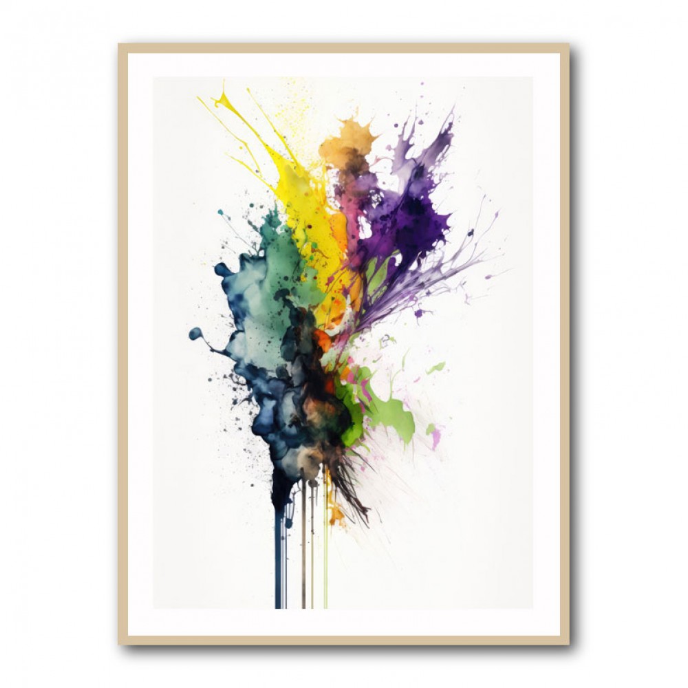 Ink Splash Abstract 37 Wall Art