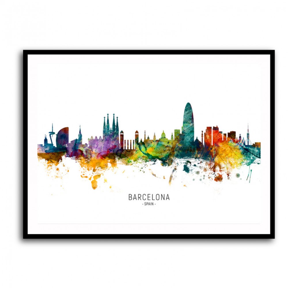 Barcelona Spain Skyline