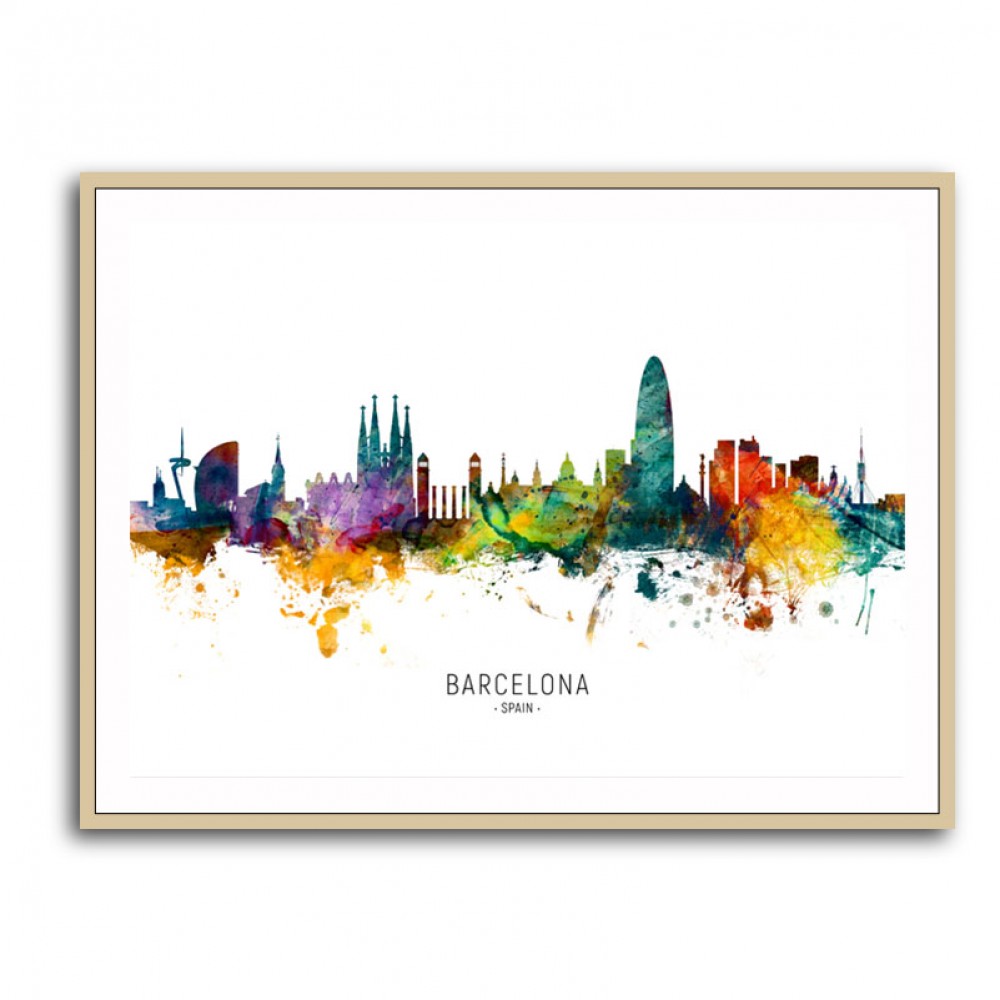 Barcelona Spain Skyline