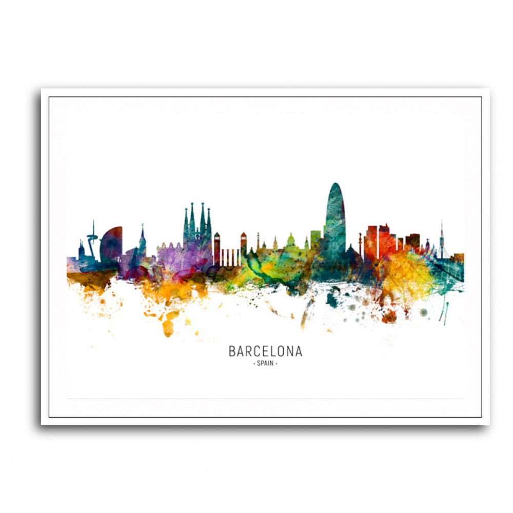 Barcelona Spain Skyline