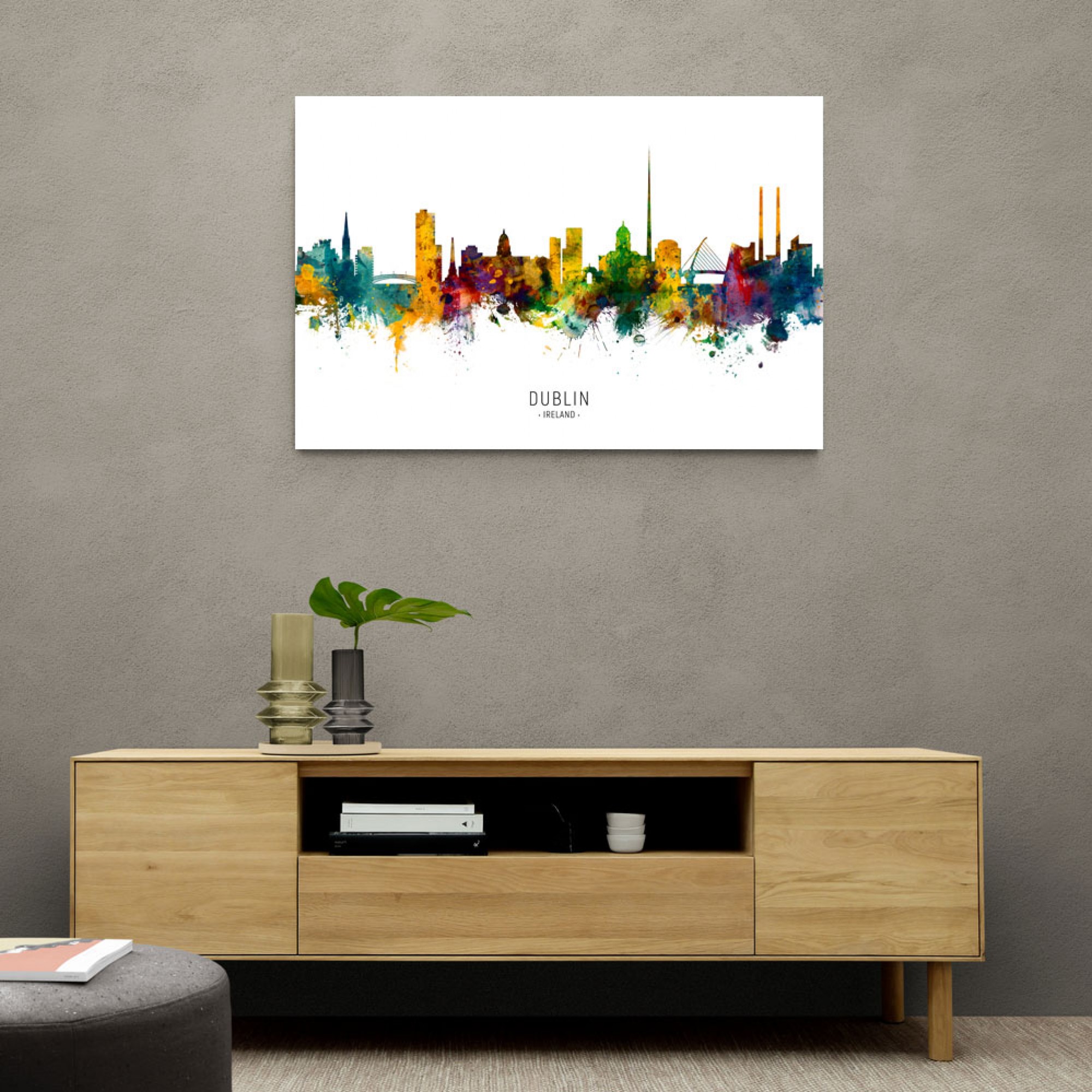 Dublin Ireland Skyline Wall Art