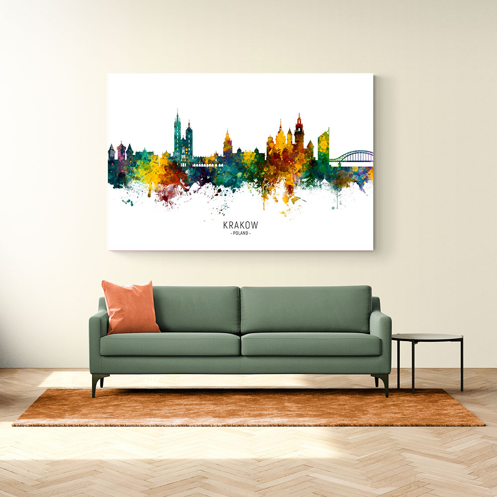 Krakow Poland Skyline