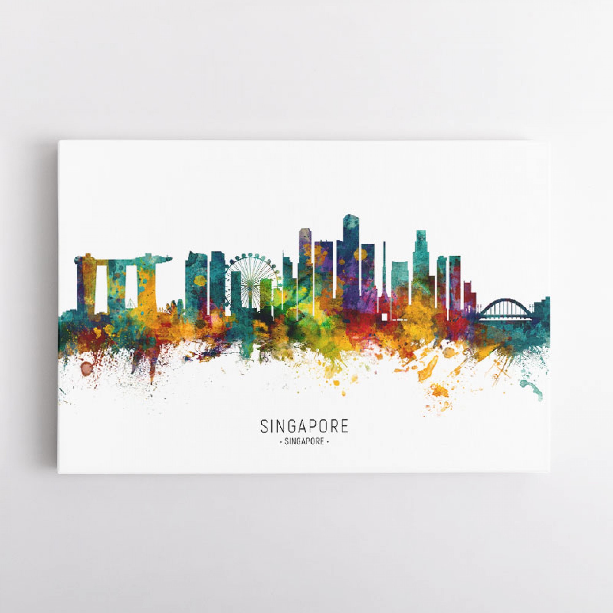 Singapore Skyline Wall Art