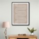 Framed Print Size:: Extra Large 90 x 120 cm Minimal Simple Arch O3