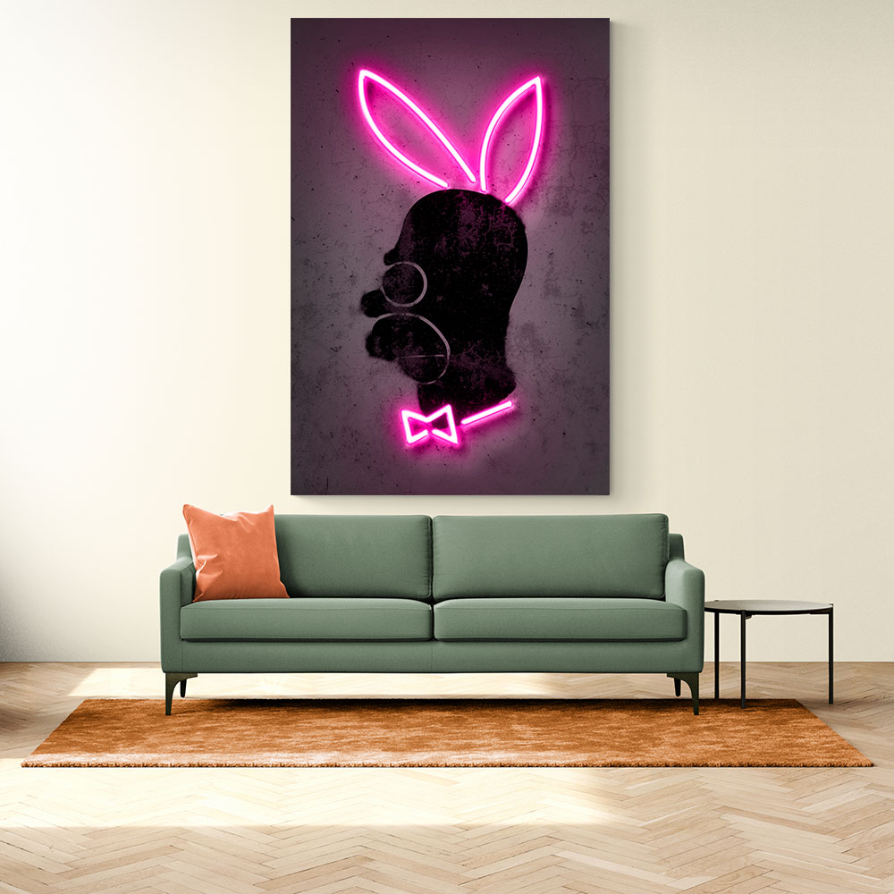 Homer Playboy Bunny Neon