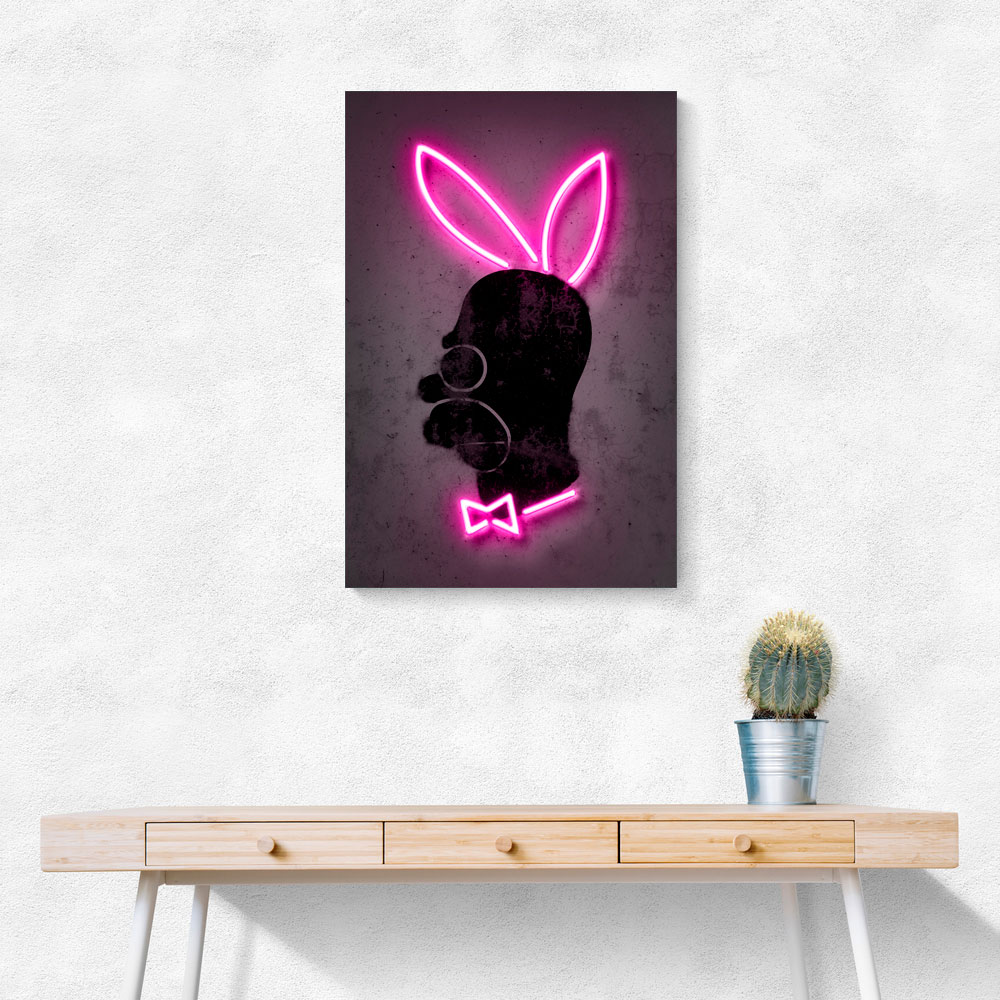 Homer Playboy Bunny Neon