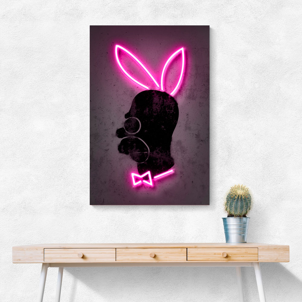 Homer Playboy Bunny Neon