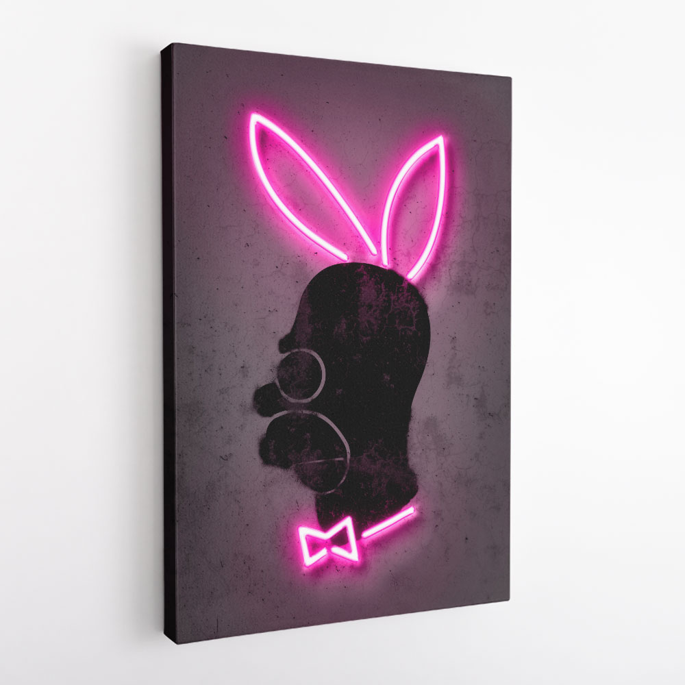 Homer Playboy Bunny Neon