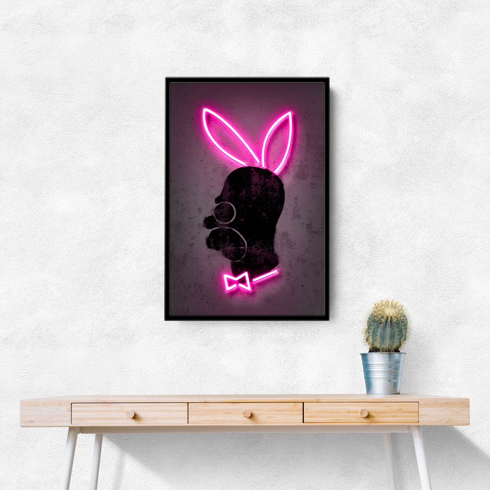 Homer Playboy Bunny Neon