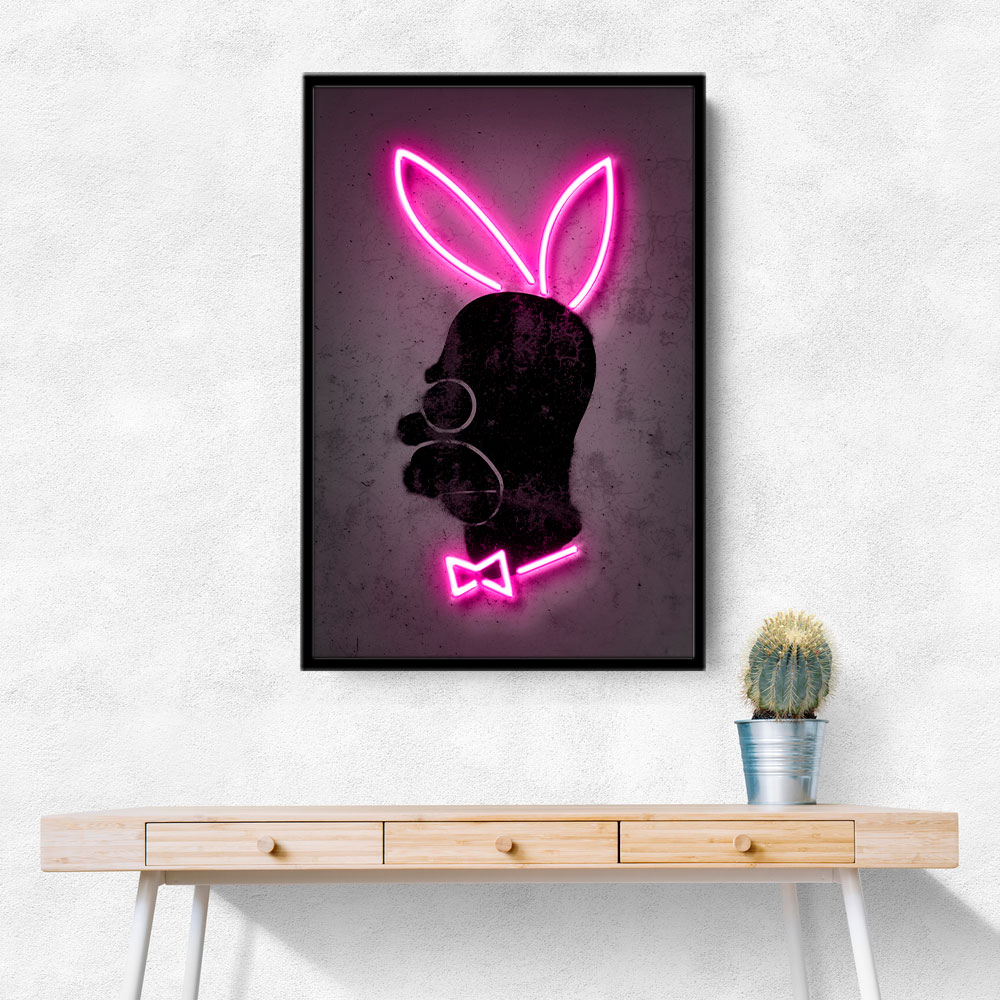 Homer Playboy Bunny Neon