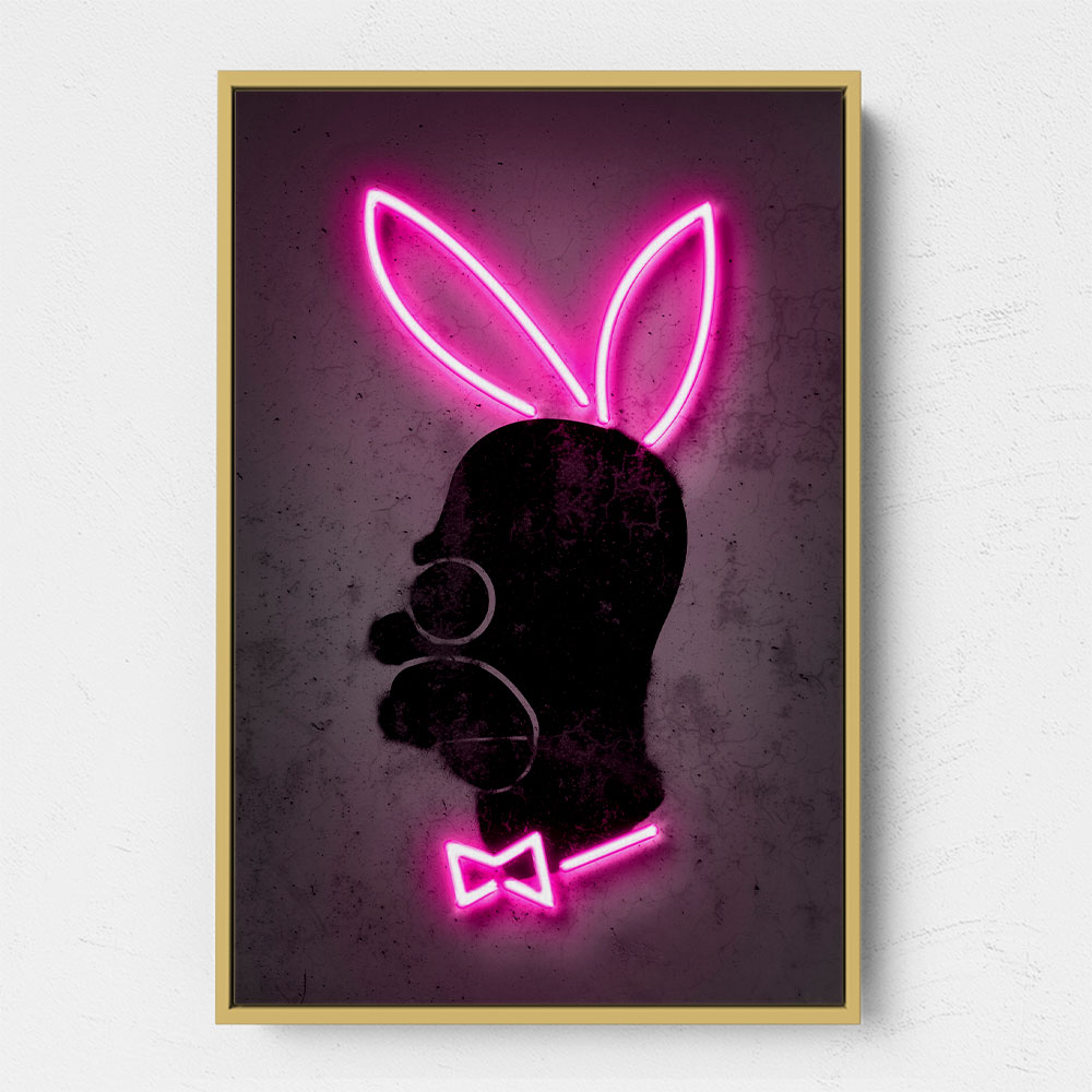 Homer Playboy Bunny Neon