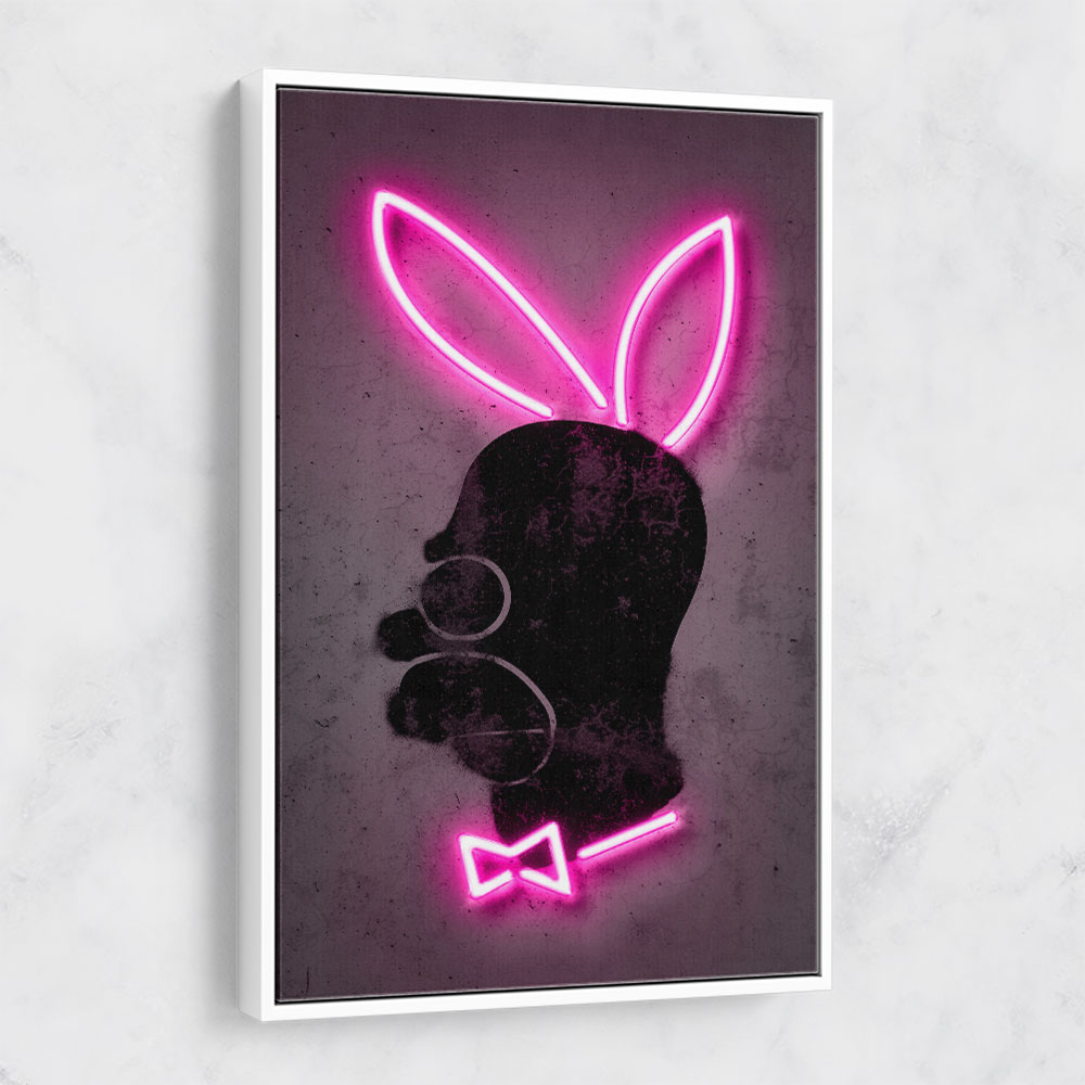 Homer Playboy Bunny Neon