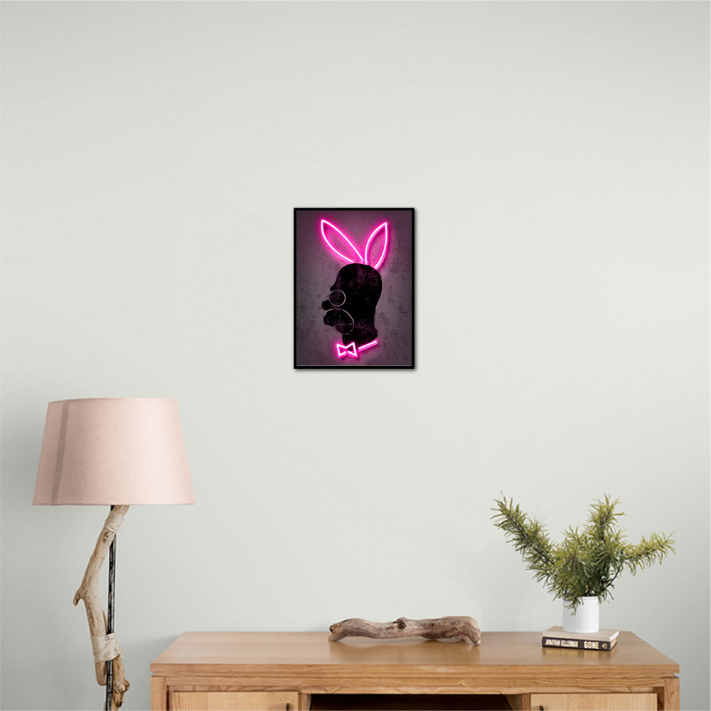 Homer Playboy Bunny Neon