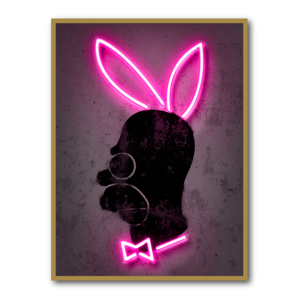 Homer Playboy Bunny Neon