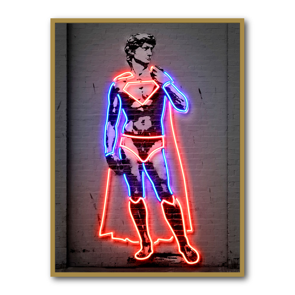 Michelangelos David Neon