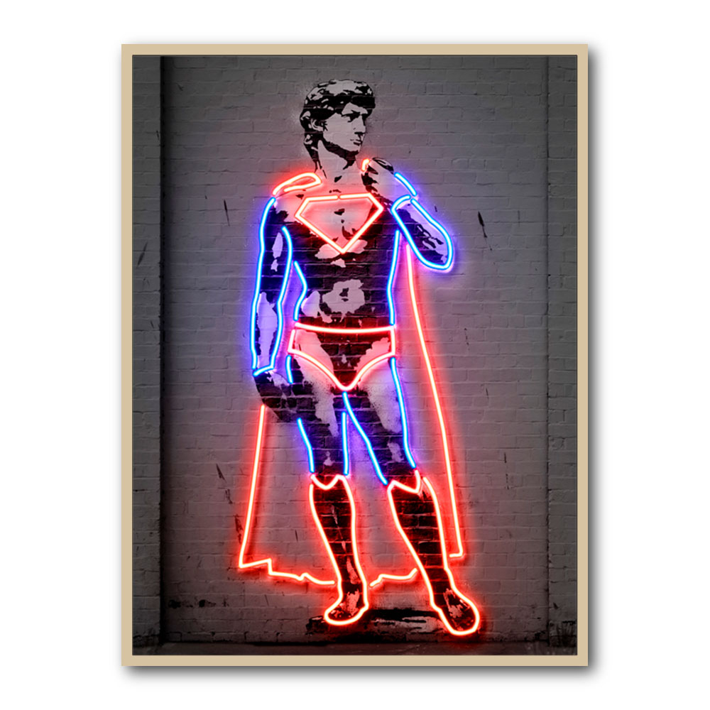 Michelangelos David Neon