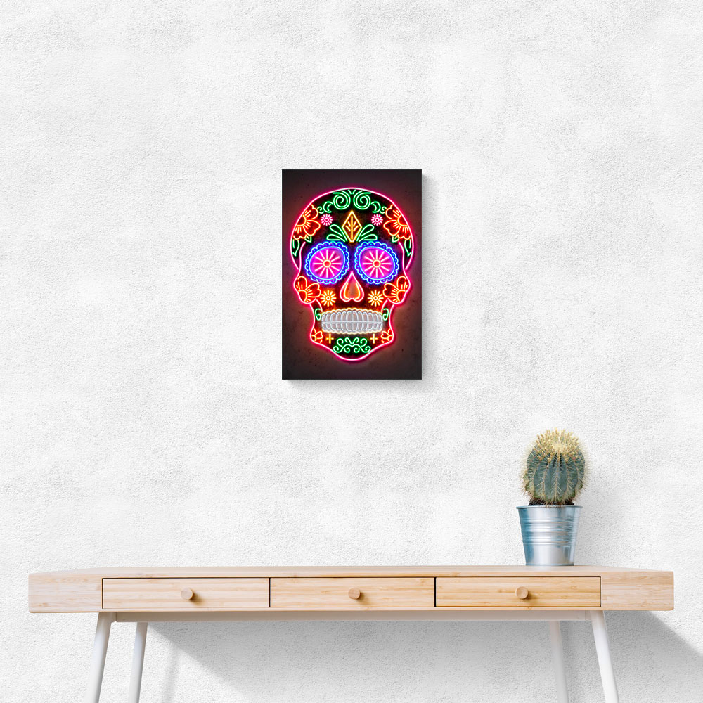 Day of the Dead Skull Neon