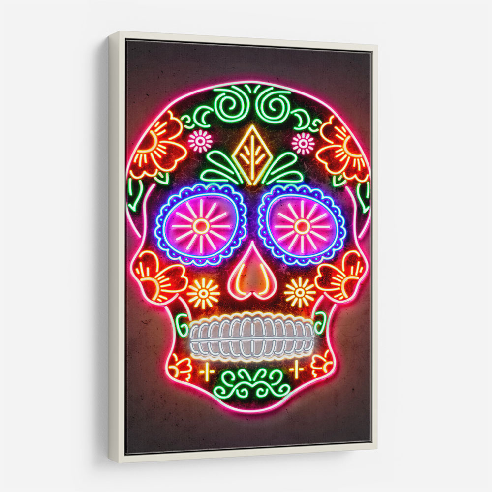 Day of the Dead Skull Neon