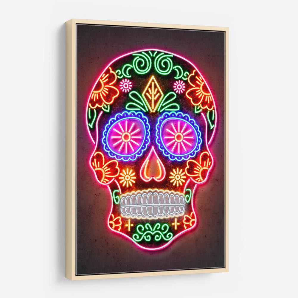 Day of the Dead Skull Neon