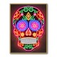 Day of the Dead Skull Neon