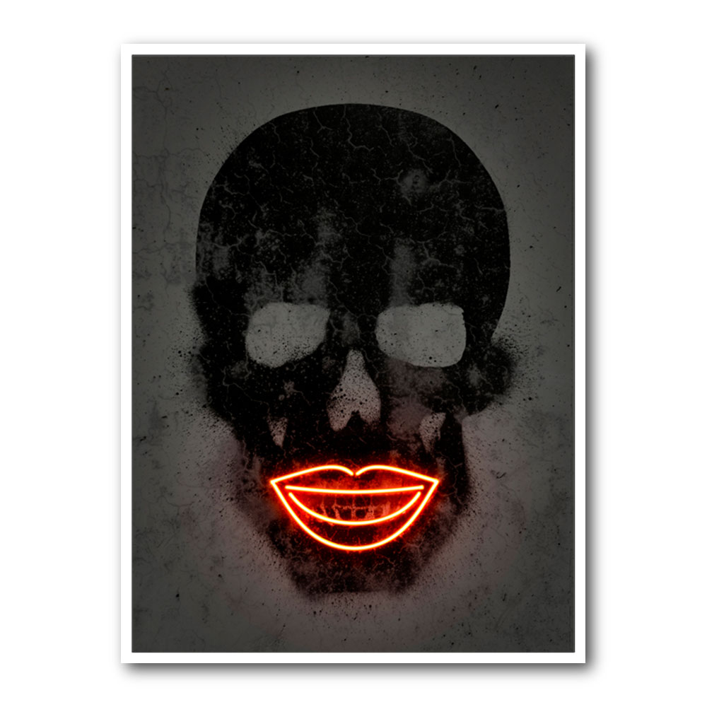 Black Skull Neon