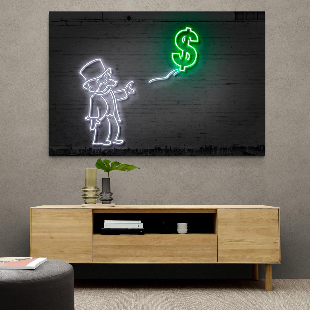 Dollar Balloon Neon